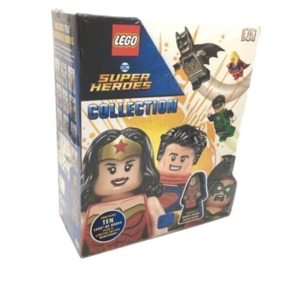 LEGO DC Superheroes Collection 10 Book Box Set With Minifigure New - Picture 1 of 9